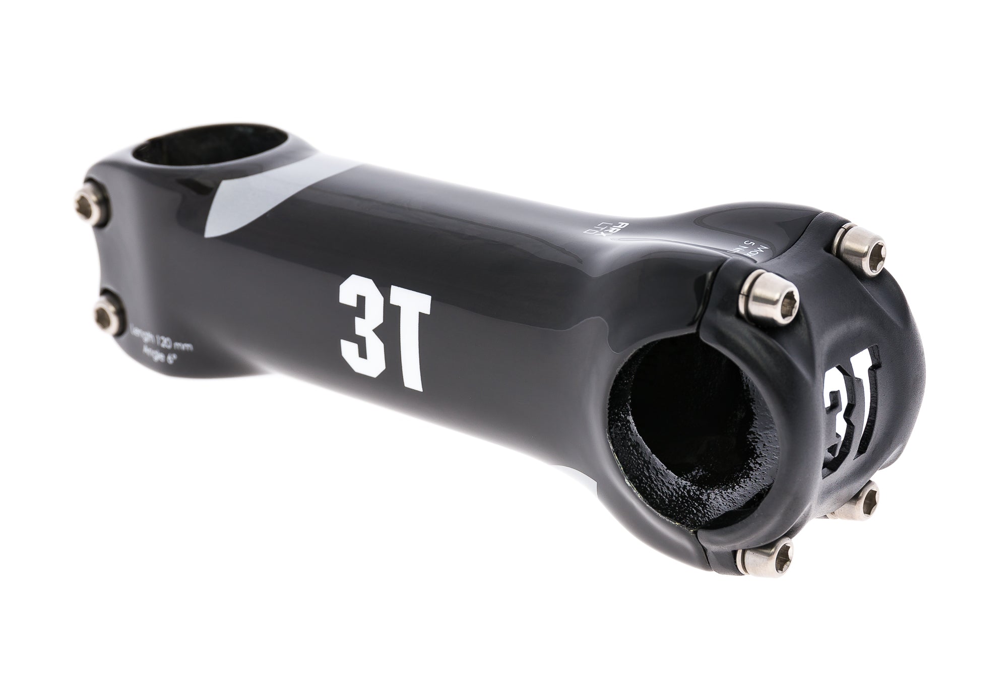3T ARX LTD Carbon Fiber Bike Stem - 31.8mm Clamp, 120mm Length, 6 Degree Rise - Lightweight & Durable MTB/Road Bicycle Handlebar Stem for Racing & Performance Cycling