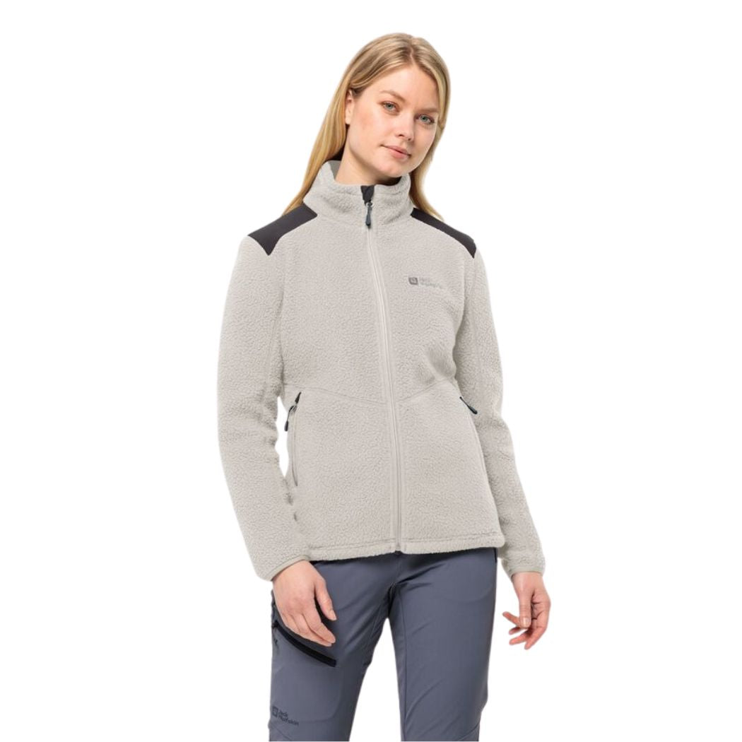 Jack Wolfskin Kammweg Pile Full Zip Women's Fleece Jacket - Warm Winter Outdoor Hiking & Casual Wear for Women