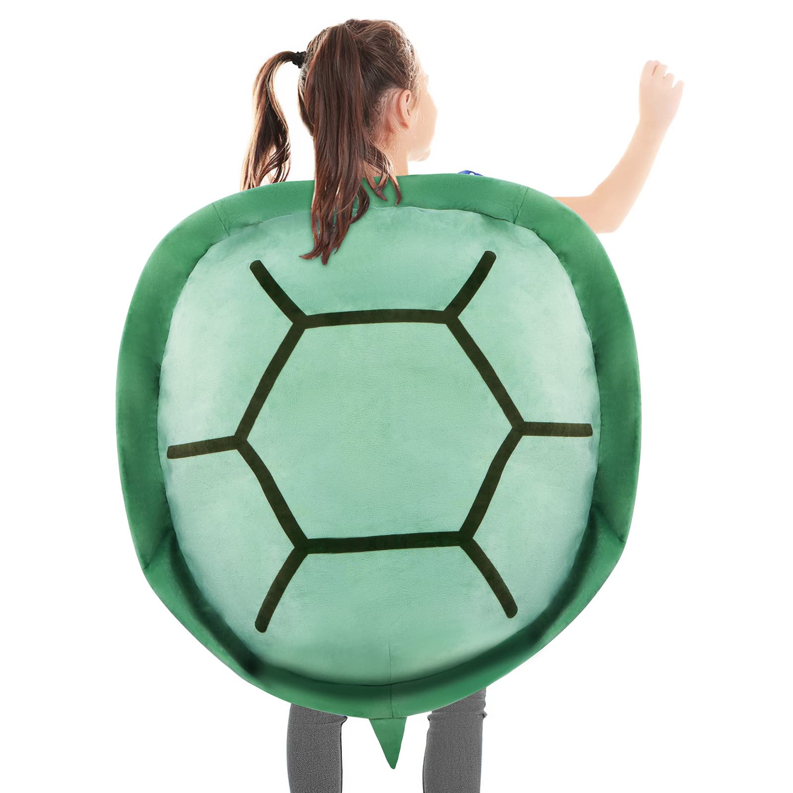 deAO Multi-Purpose Turtle Shell - Sea Turtle Costume for Kids & Adults, Giant Plush Turtle Pillow, Stuffed Animal Toy, Perfect Birthday Gift for Ocean Lovers - Great for Cosplay, Room Decor & Cuddling