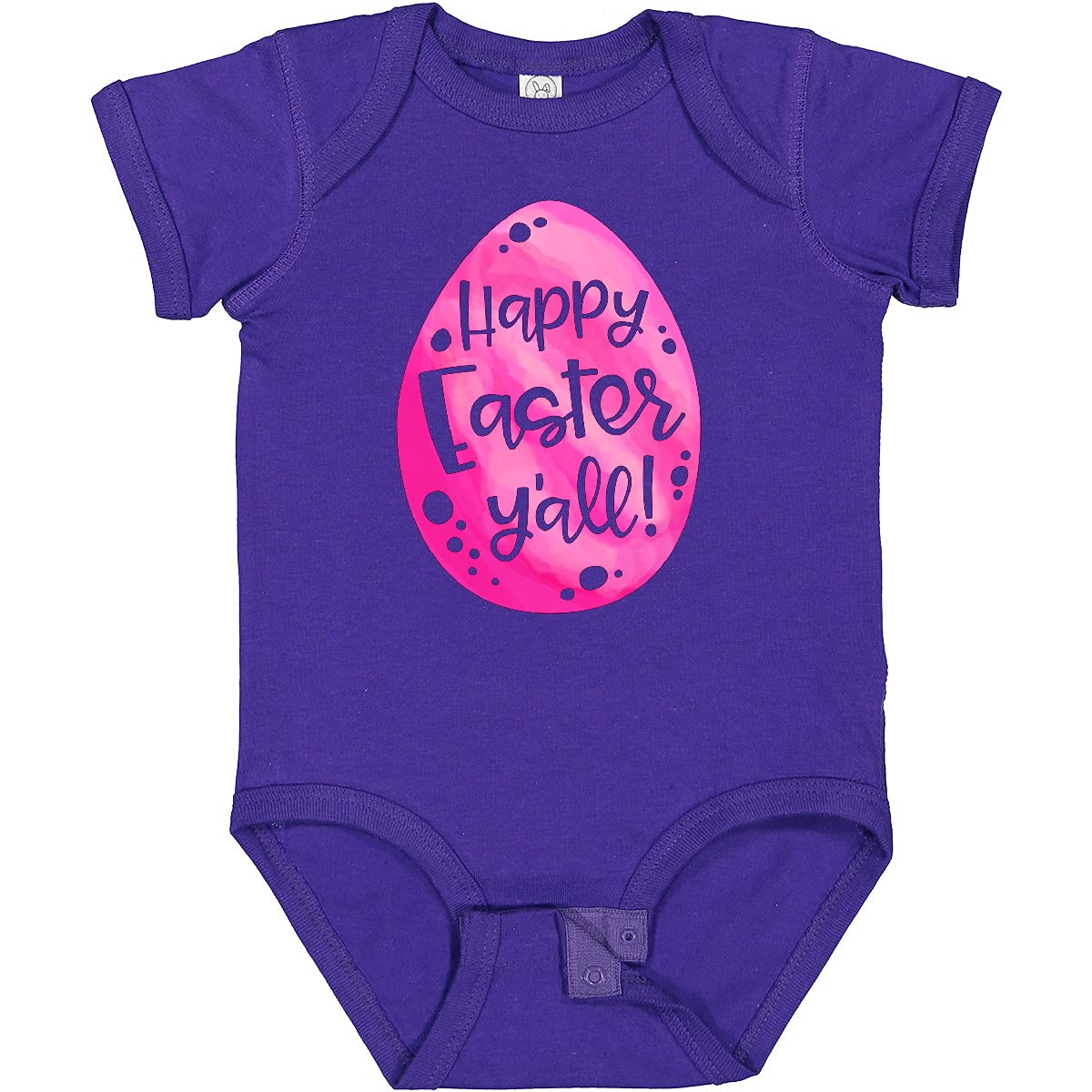 Inktastic Happy Easter Y'all Pink Easter Egg Baby Bodysuit - Cute Easter Outfit for Infants, Soft Cotton Onesie for Boys & Girls - Perfect for Easter Photos, Family Gatherings & Spring Celebrations