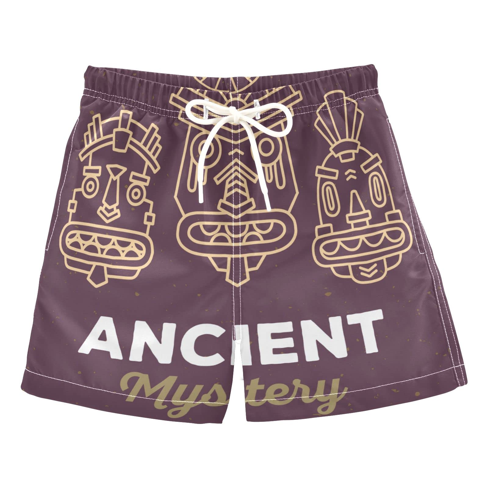 Boys Tribal Swim Trunks - Quick Dry Beach Shorts for Swimming & Play