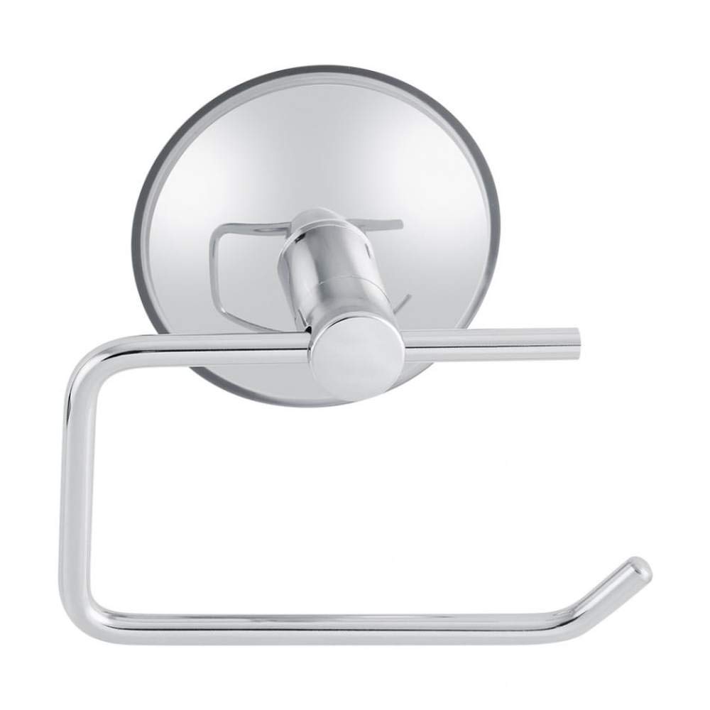 Stainless Steel Vacuum Suction Cup Roll Paper Holder - Wall Mounted Bathroom Tissue Rack for Toilet, WC & Home Decor | Space-Saving Storage Solution for Small Bathrooms & Powder Rooms