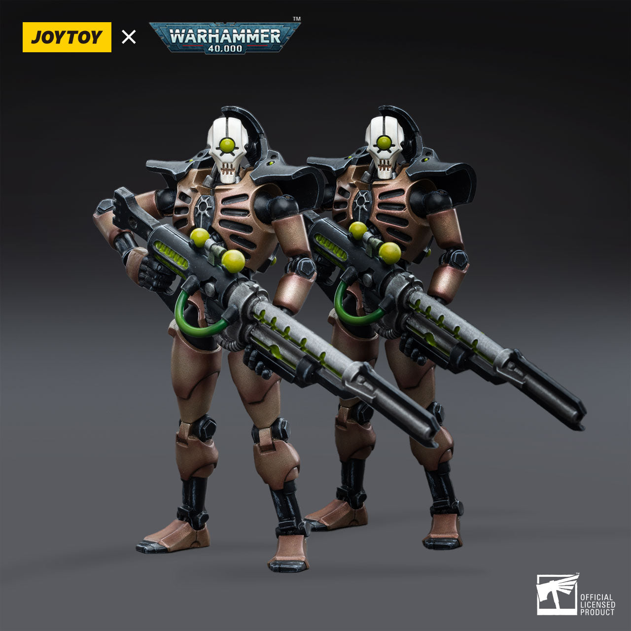JOYTOY 1/18 Scale Warhammer 40K Necrons Szarekhan Dynasty Deathmark Action Figure Set (2PCS) - Collectible Miniature for Tabletop Gaming & Display
