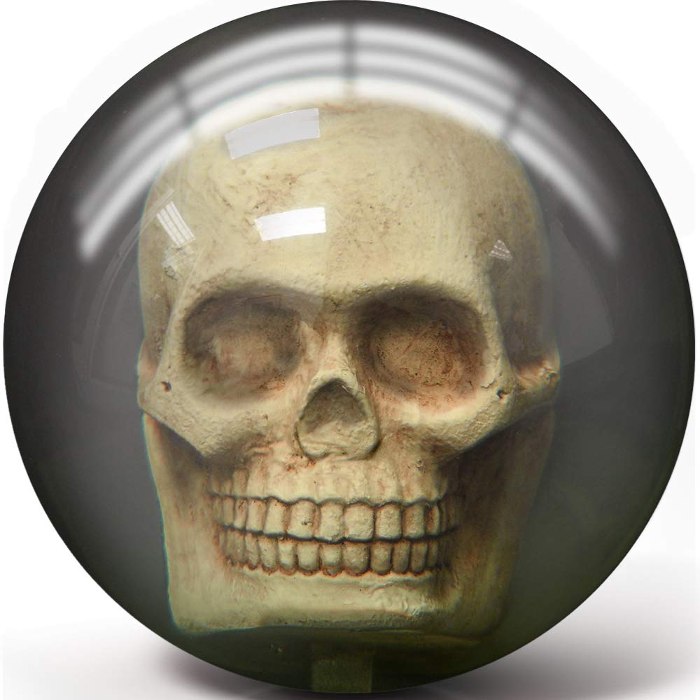 Premium Pyramid Clear Skull Bowling Ball - 15 lbs Professional Performance with Unique Design - Perfect for Halloween, Cosplay, and Themed Bowling Parties