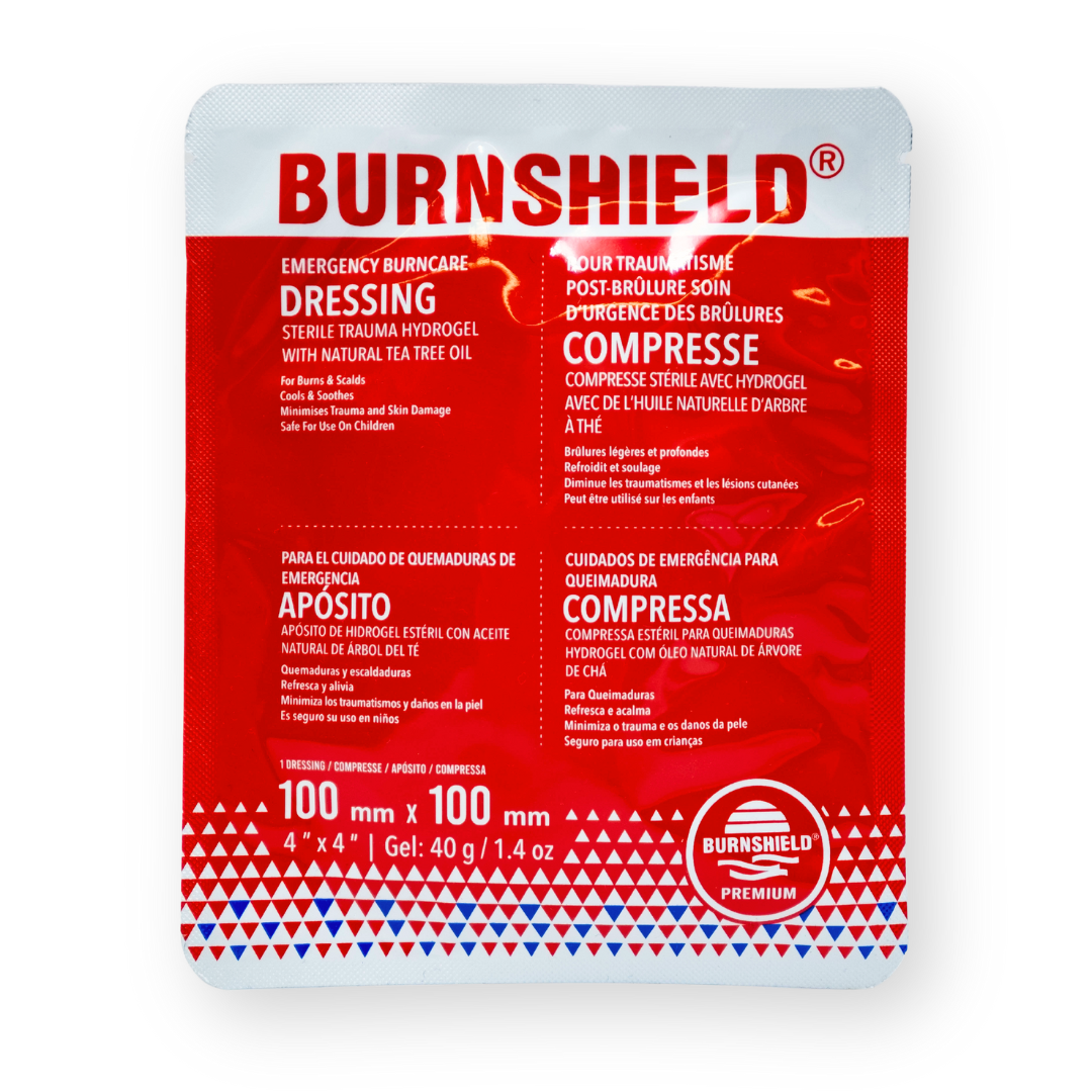 Burnshield Dressing 4x4 Inch - Advanced Burn Care First Aid Kit for Home, Kitchen & Workplace Emergencies