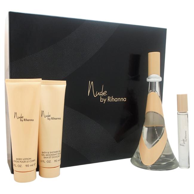 Rihanna Nude Perfume Gift Set for Women - 4 Piece Fragrance Collection | Perfect for Birthdays, Anniversaries & Special Occasions