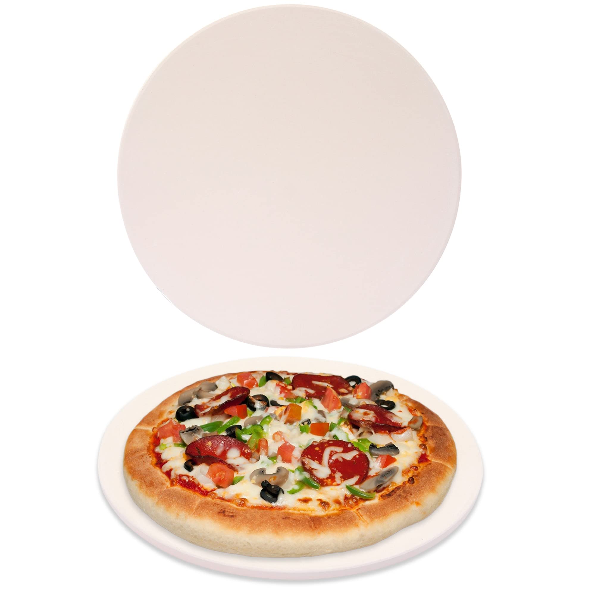 Waykea 9-Inch Round Pizza Stone for Toaster Oven & Grill | Cordierite Baking Stone for Perfect Homemade Pizza, Bread & Pastries | Ideal for Outdoor Grilling & Indoor Baking