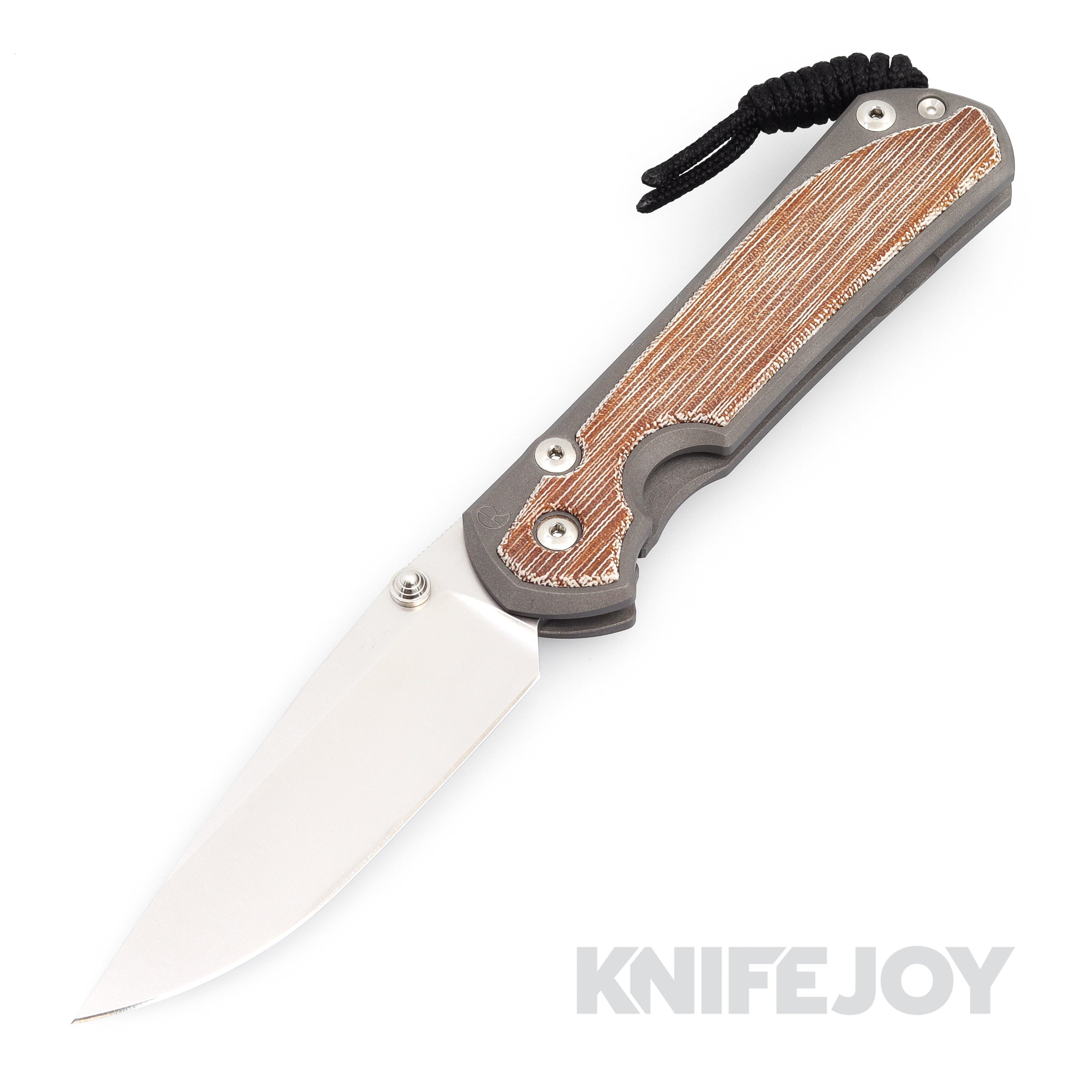 Chris Reeve Knives Large Sebenza 31 Folding Knife - MagnaCut Drop Point Blade with Natural Canvas Micarta Inlay & Titanium Handles | Premium EDC Pocket Knife for Outdoor, Camping, Hunting
