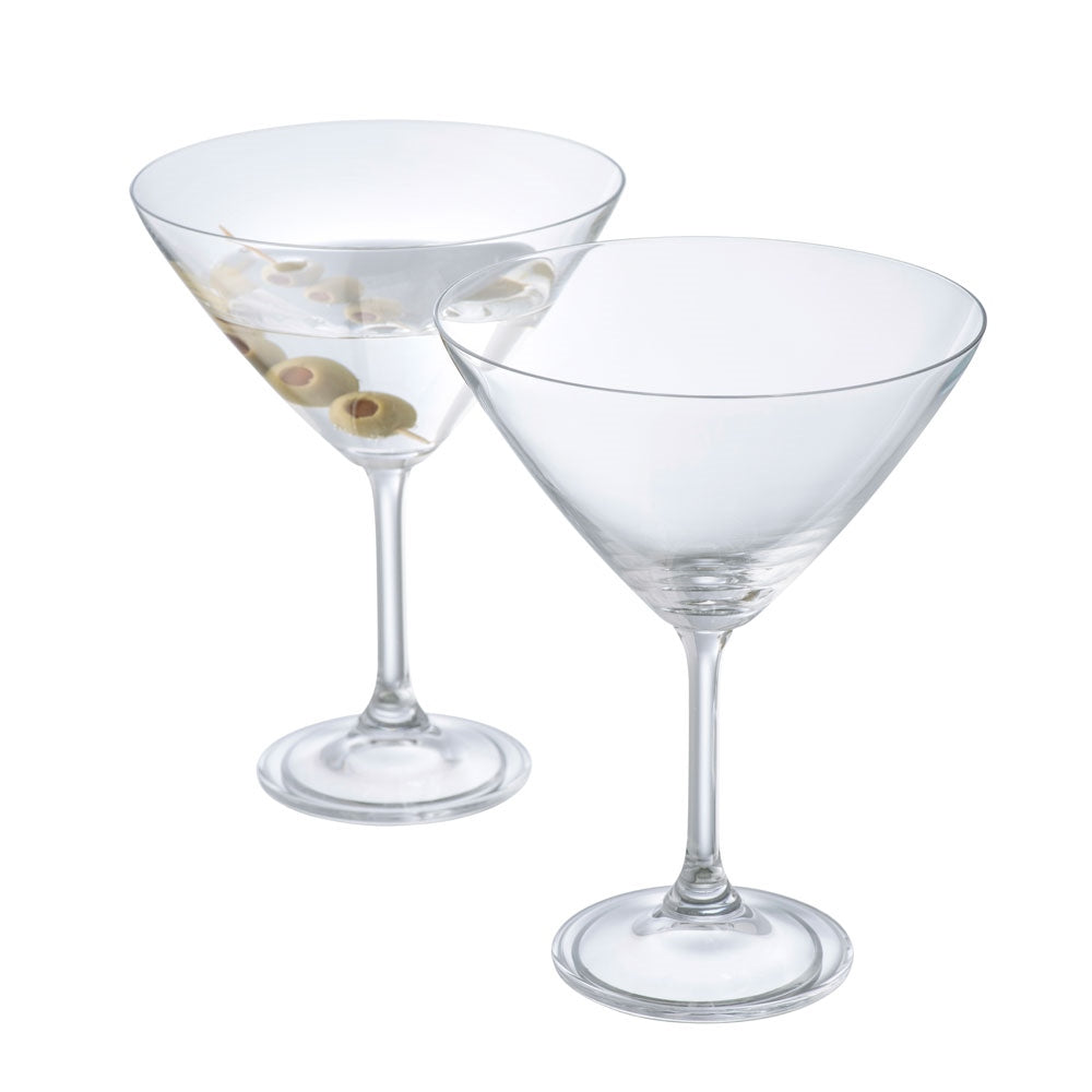 Galway Crystal Elegance Martini & Cocktail Glasses Set - Premium Irish Lead-Free Crystal Barware for Parties, Weddings & Home Entertaining