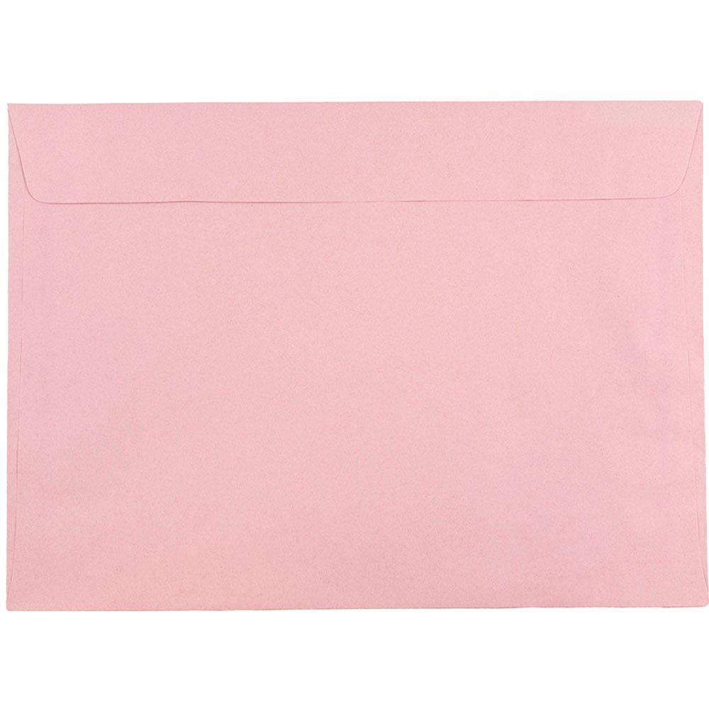 Premium JAM PAPER 9 x 12 Booklet Envelopes - Baby Pink Pastel - 250 Pack Bulk - Perfect for Wedding Invitations, Greeting Cards & Business Mailings