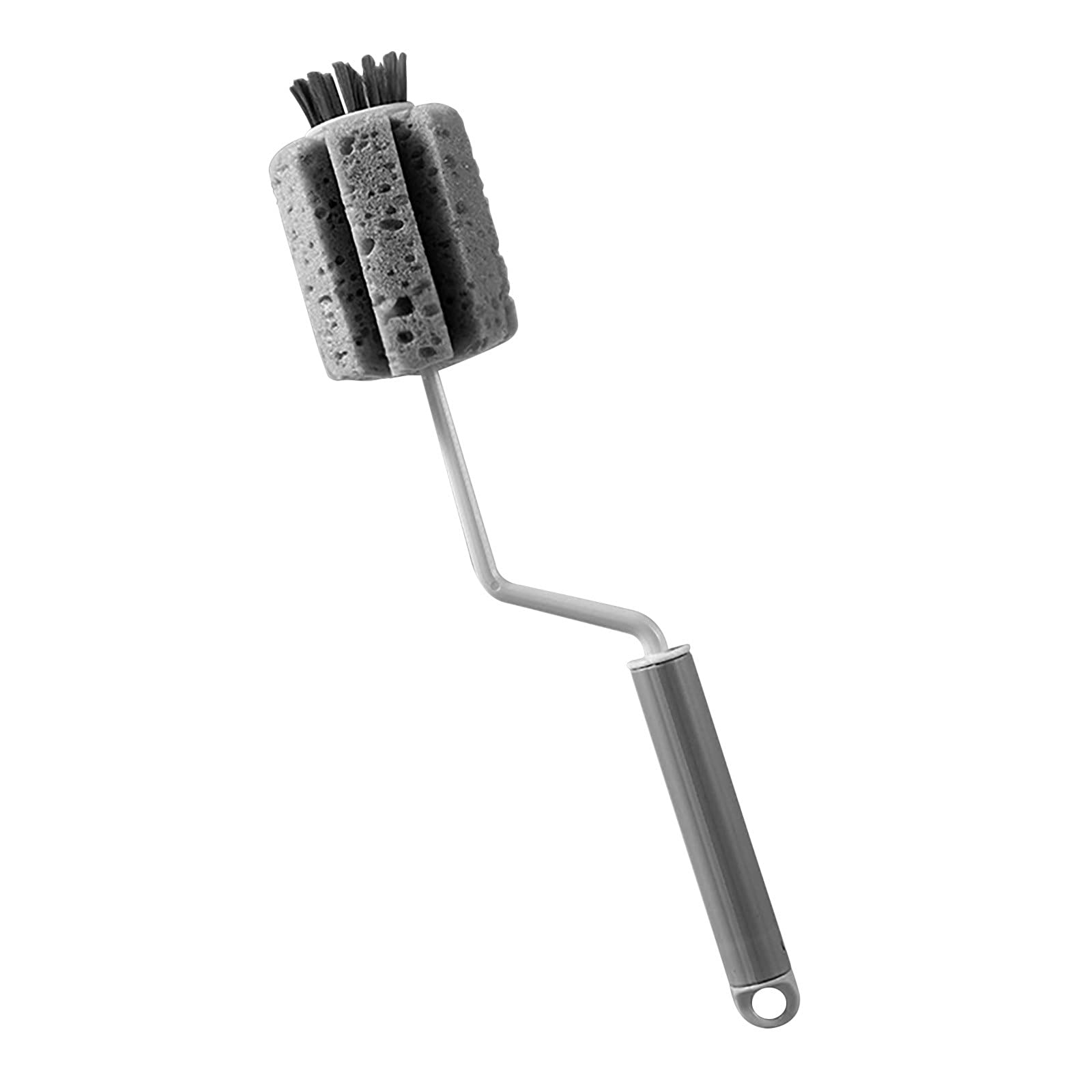 Rotating Cup Cleaning Brush with Long Handle - Dish Brush & Bowl Sponge for Kitchen, Dining & Bar - Perfect for Hard-to-Reach Corners and Deep Cleaning Mugs, Glasses & Containers