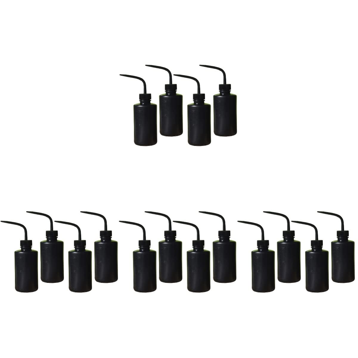 POPETPOP 4-Piece Squeeze Wash Bottle Set - Tattoo & Lash Cleaning Bottles with Bent Tip for Safe Rinsing | Durable Plastic Design for Tattoo Artists, Eyelash Technicians & Beauty Professionals