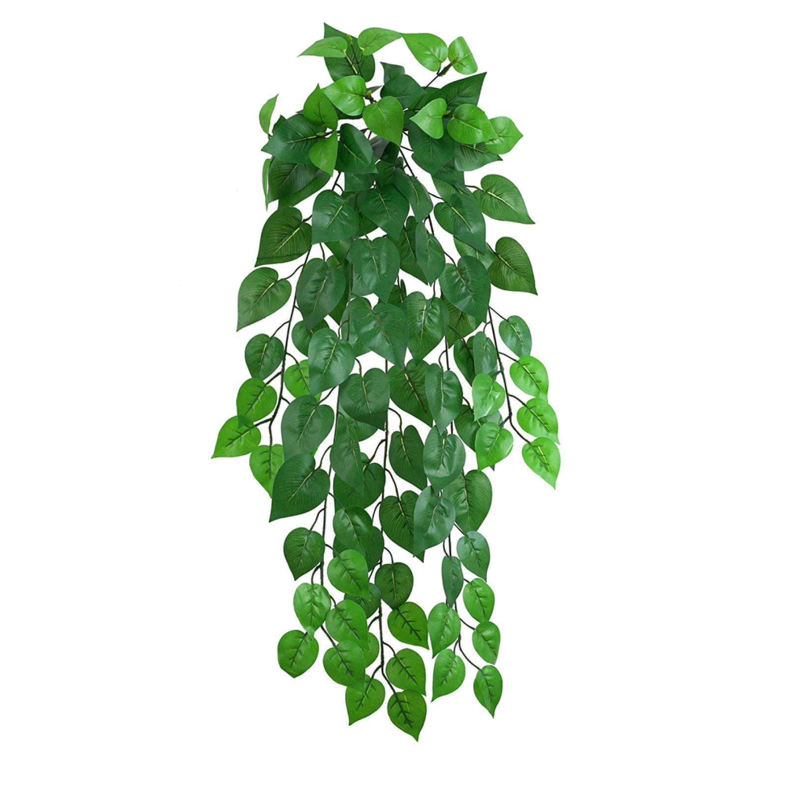 UV Resistant Artificial Vine Plants - Fake Outdoor Rattan Flowers with Green Leaves for Home Garden Wall Decor - Perfect for Patio, Balcony, and Indoor Decoration (Set of 2)