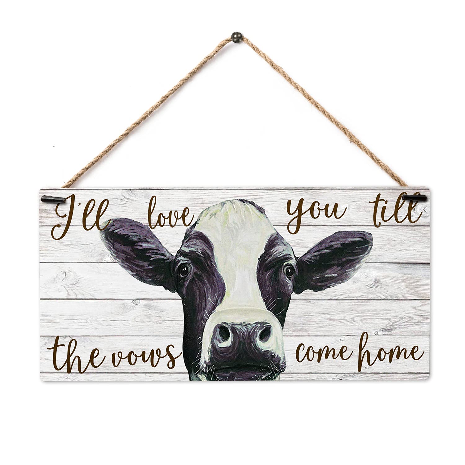 Funny Cow Wall Decor - Farmhouse Cow Sign 10