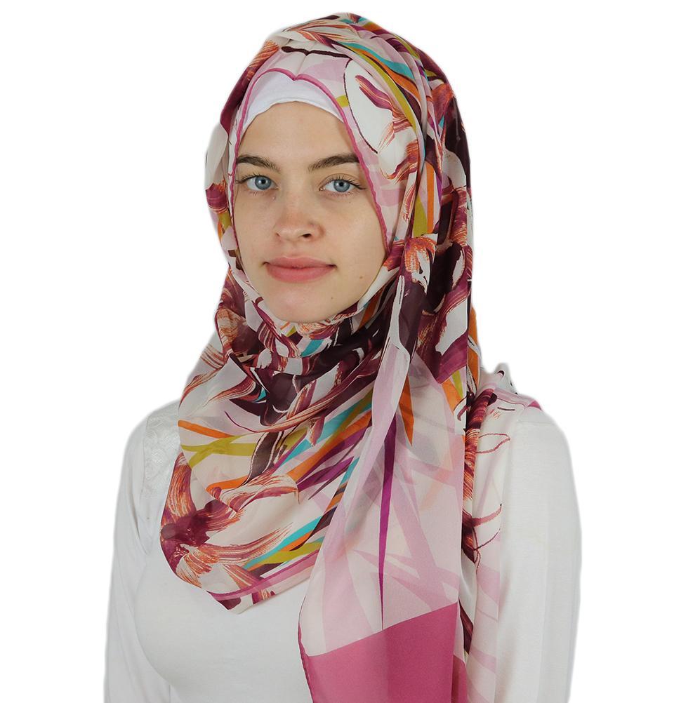 Aker 'Angel' Chiffon Hijab Shawl #7219 991 - Lightweight Muslim Headscarf for Women, Elegant Prayer Scarf & Fashion Accessory - Perfect for Daily Wear, Special Occasions, and Modest Outfits