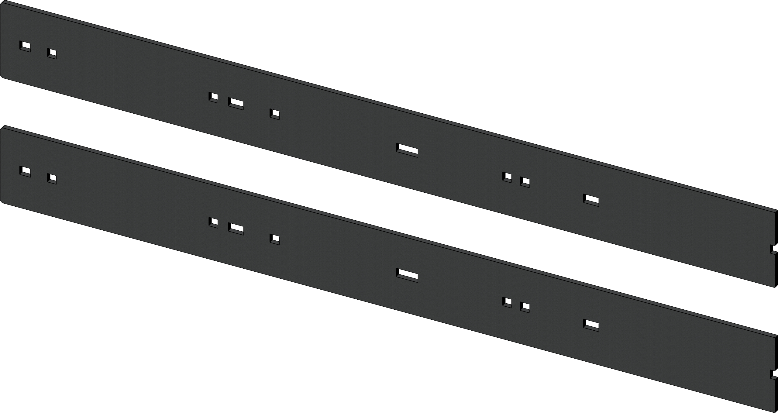 60 Universal Wear Bars for Skid Steer Loaders - Heavy Duty Replacement Parts for Construction & Landscaping Equipment - Perfect for Excavators, Tractors & Snow Plows