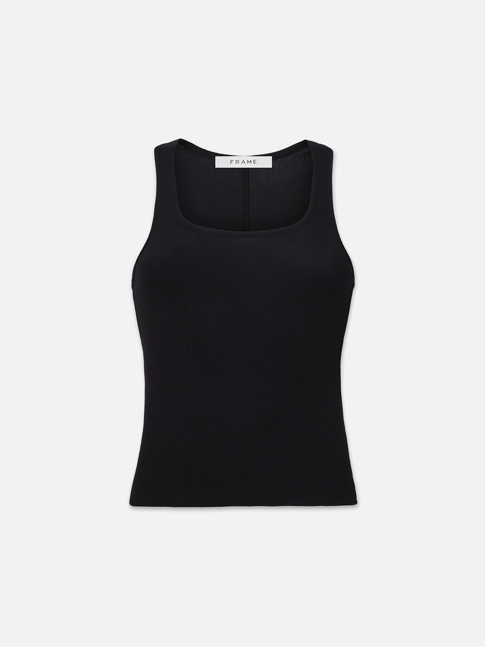 Women's Ribbed Scoop Neck Tank Top - Soft Stretch Casual Basic Tee for Layering, Workout & Everyday Wear - Black