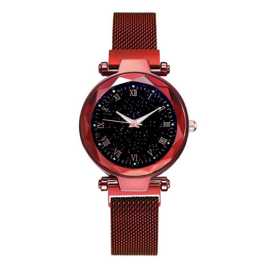 20mm Genuine Leather Watch Strap with Magnetic Buckle - Elegant Quartz Women's Watch for Casual & Office Wear - Perfect Gift for Her