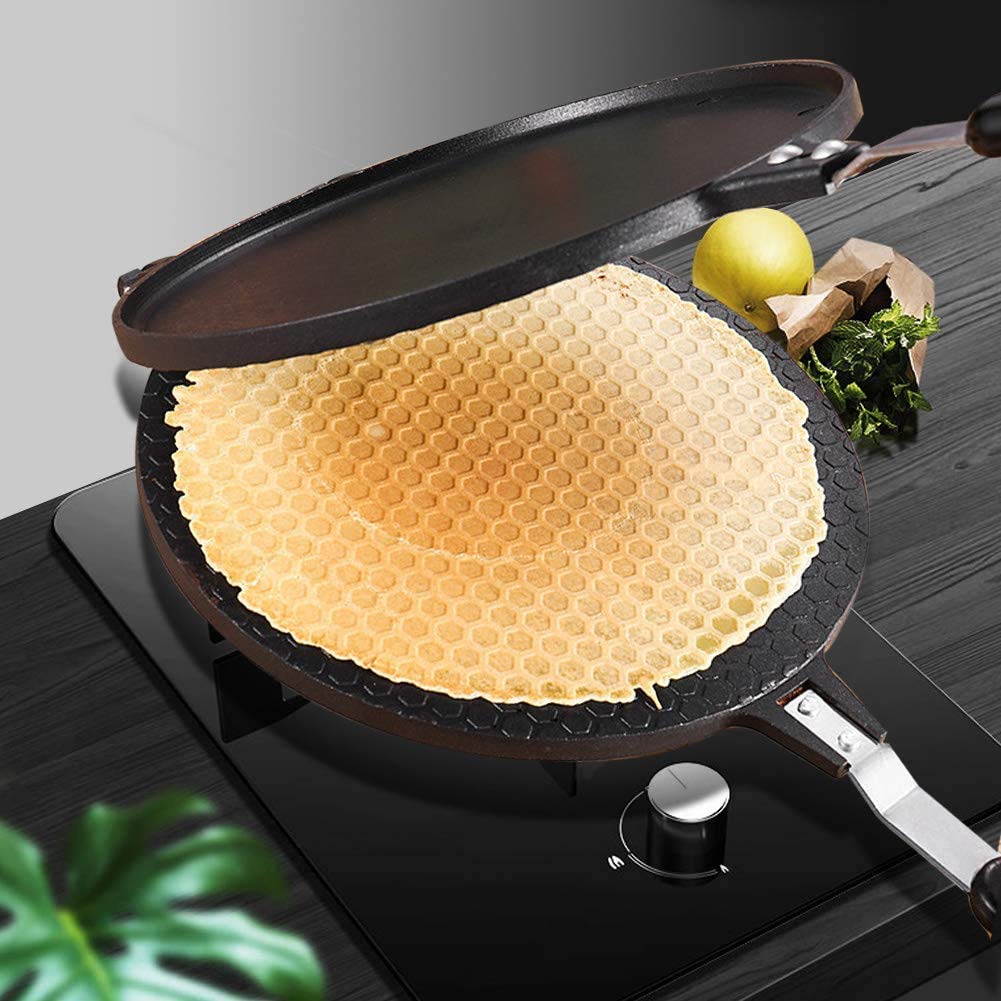 Non-Stick Aluminum Alloy Waffle Maker Pan - Gas Stove Compatible Baking Griddle for Waffles, Pancakes & Egg Rolls | Perfect for Home Kitchen, Breakfast & Brunch Cooking