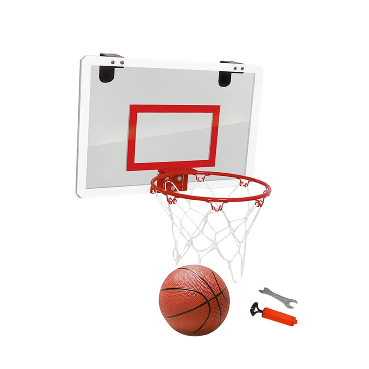 CLISPEED Mini Basketball Hoop Set - Adjustable Door Mount Basketball Hoop with Backboard for Indoor Play, Kids & Adults - Perfect for Bedroom, Office & Home Basketball Practice