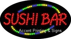 Sushi Bar Flashing & Animated LED Sign - High Impact, Energy Efficient Neon Light for Restaurant, Bar, and Nightclub Decor