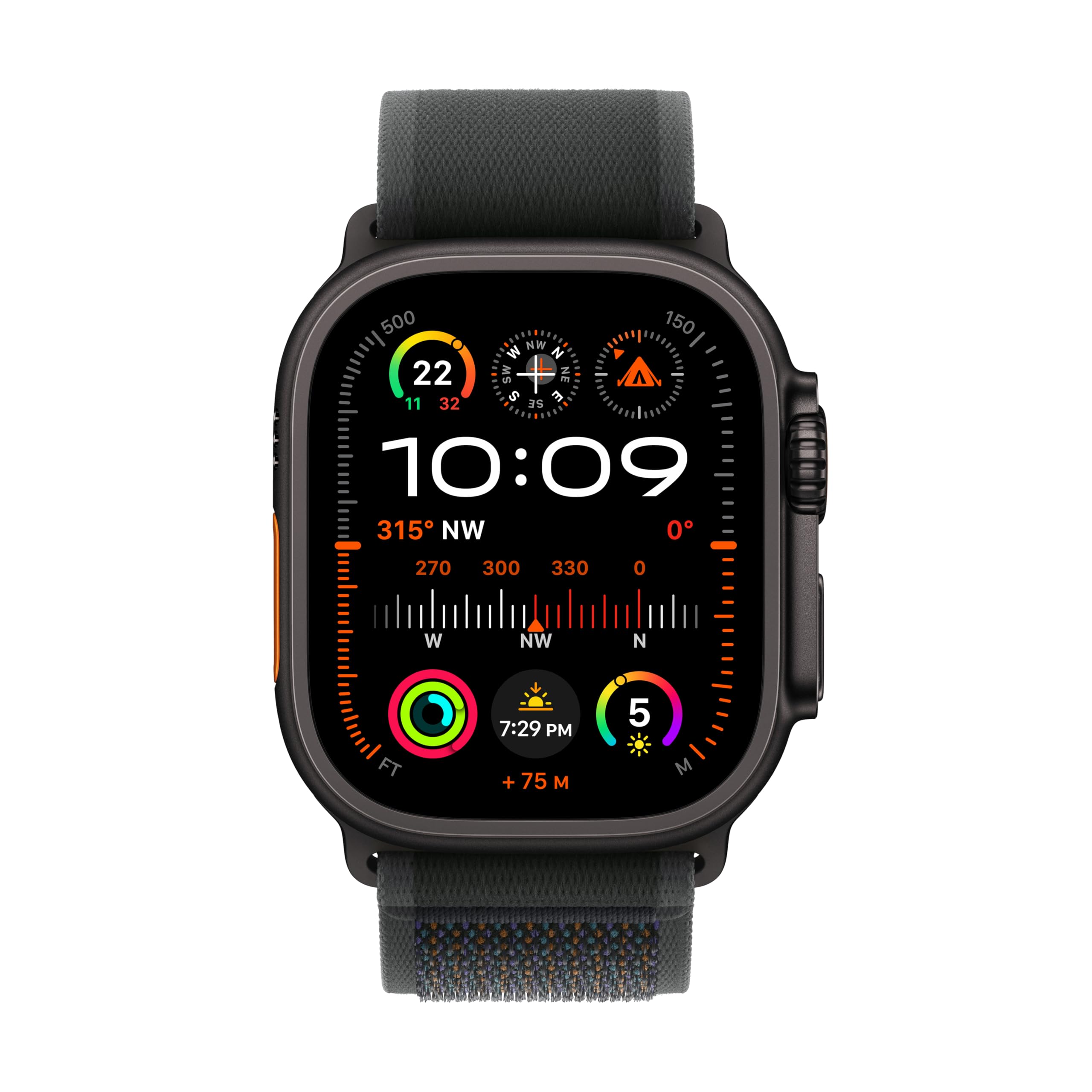 Apple Watch Ultra 2 [GPS + Cellular 49mm] Rugged Titanium Smartwatch with Black Trail Loop - Fitness Tracker, Precision GPS, Action Button & Long Battery Life for Outdoor Adventures, Workouts & Daily Use