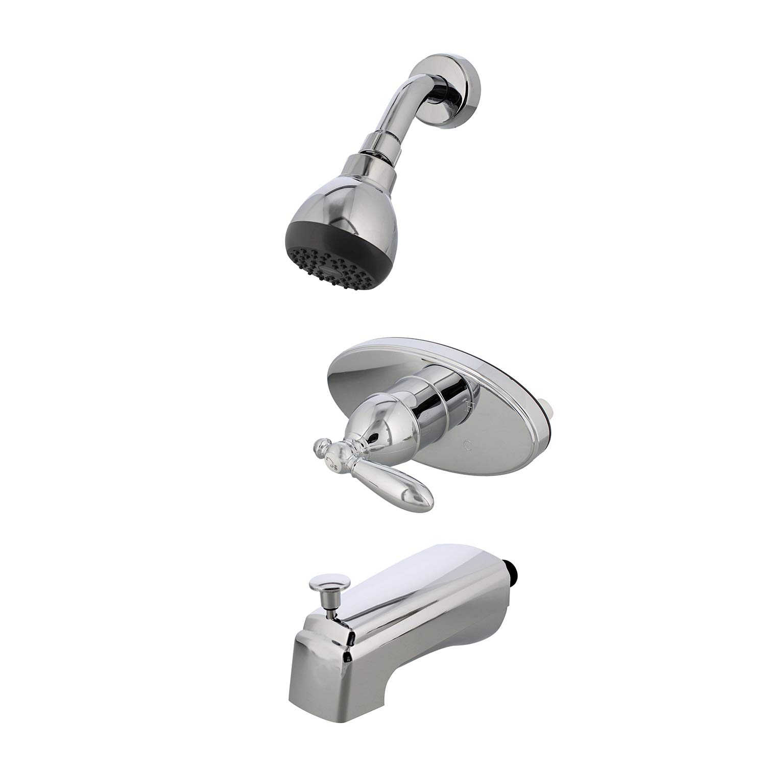 Empire Chrome Shower Diverter Kit - High Flow Bathroom Faucet Valve for Bathtub & Shower | Perfect for Bathroom Renovation & Plumbing Upgrades