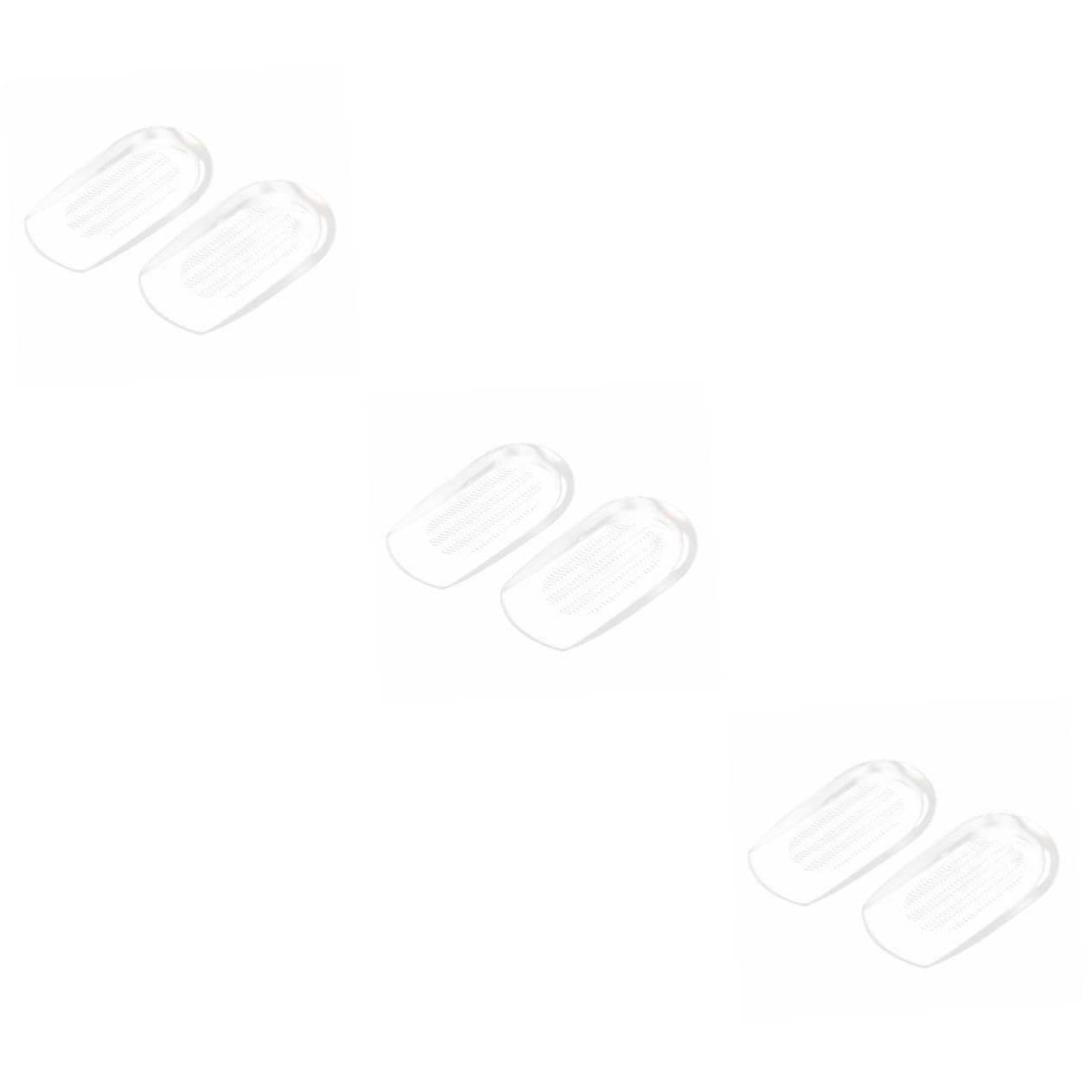 GLEAVI 3 Pairs Clear Heel Support Inserts for High Heels - Invisible Cushion Pads for Plantar Fasciitis Relief, Half Insoles for Men & Women - Perfect for Work, Parties & Long Wear Comfort