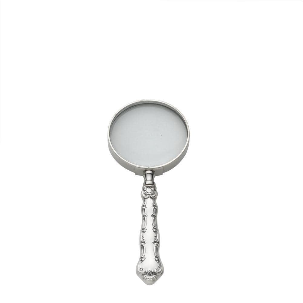 Strasbourg Sterling Silver Magnifying Glass - 3X Magnification for Reading, Jewelry Inspection & Hobby Use - Elegant & Functional Gift for Seniors & Collectors