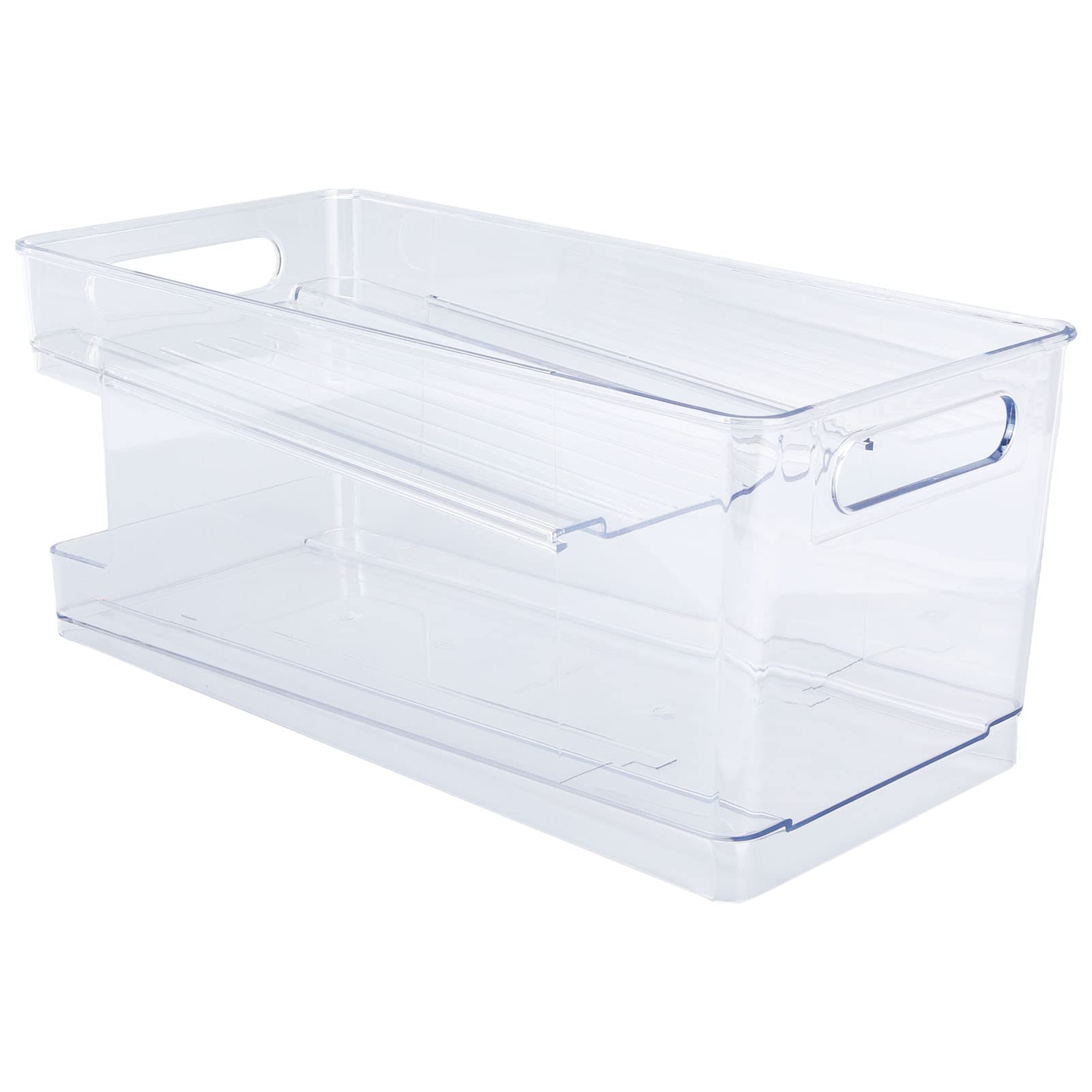 Stackable Soda Can Organizer - Clear Plastic Drink Can Holder & PET Dispenser for Pantry, Refrigerator, Kitchen Storage - Double Deck Canned Food Rack for Easy Organization at Home or Office