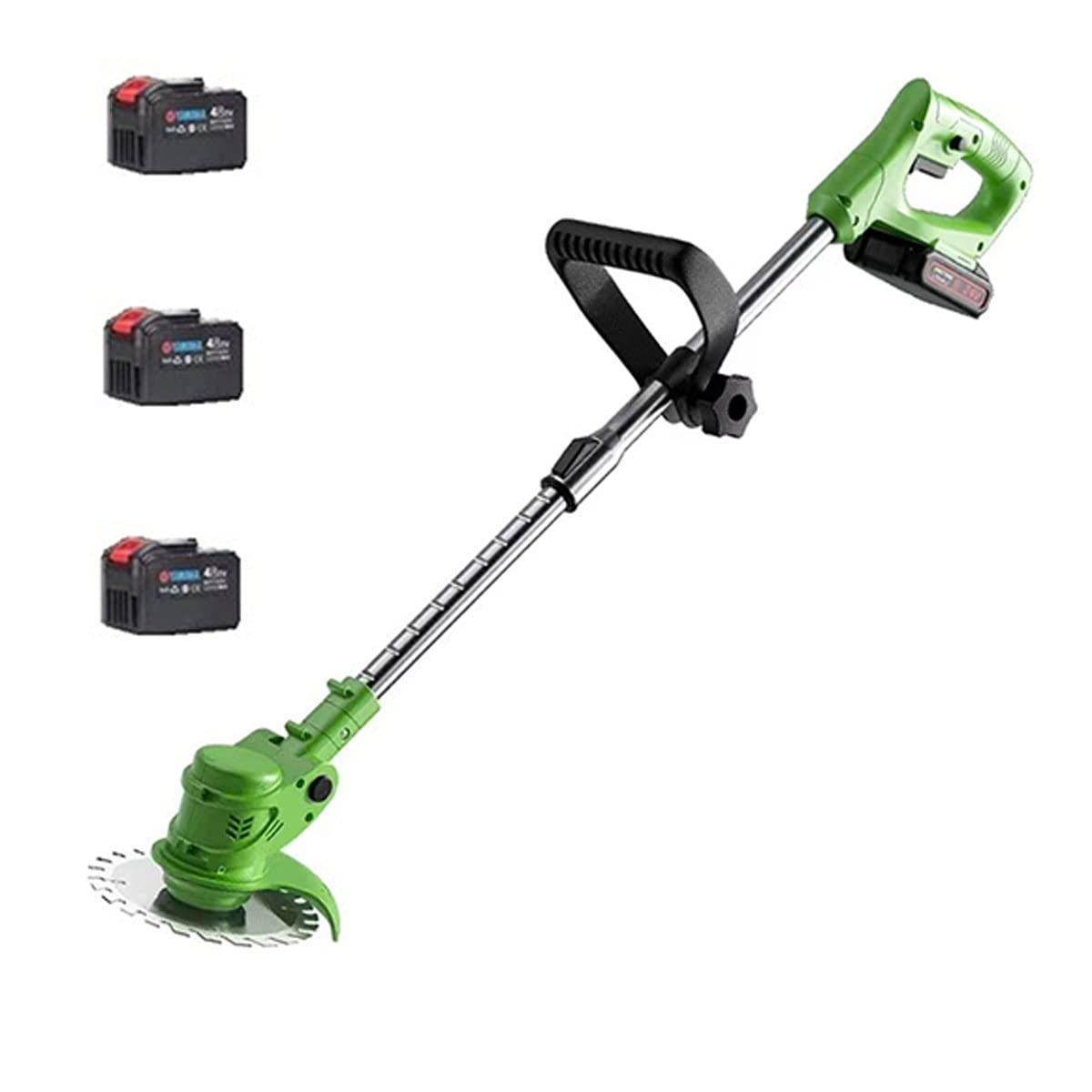 **LANGTOU 48V Cordless Grass Trimmer & Edger - Electric Handheld Lawn Mower with Adjustable Length, 3 Batteries & Charger Included - Perfect for Lawn Trimming, Gardening, and Yard Maintenance**    *(Use Cases: Ideal for trimming grass, edging sidewalks, maintaining garden beds, and keeping your lawn neat and tidy.)*