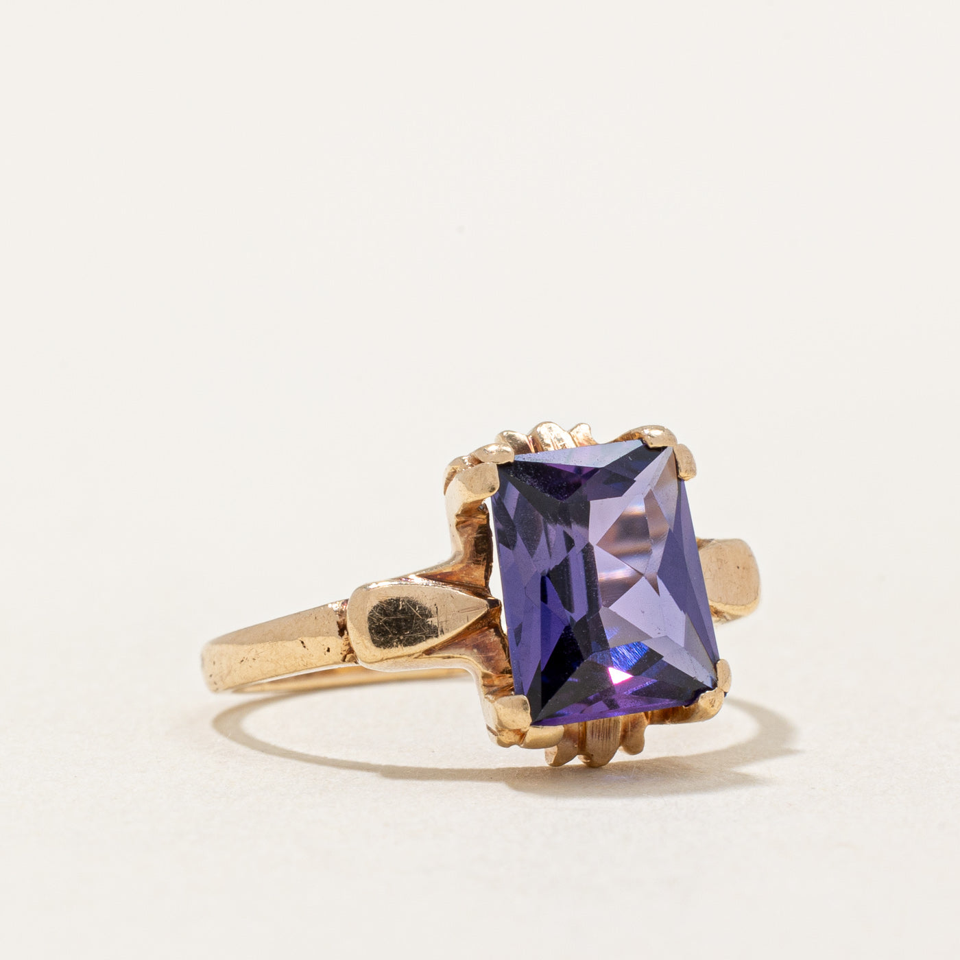 2.00ct Synthetic Purple Sapphire Cocktail Ring - Size 4.25 | Elegant Evening Wear & Special Occasion Jewelry for Women