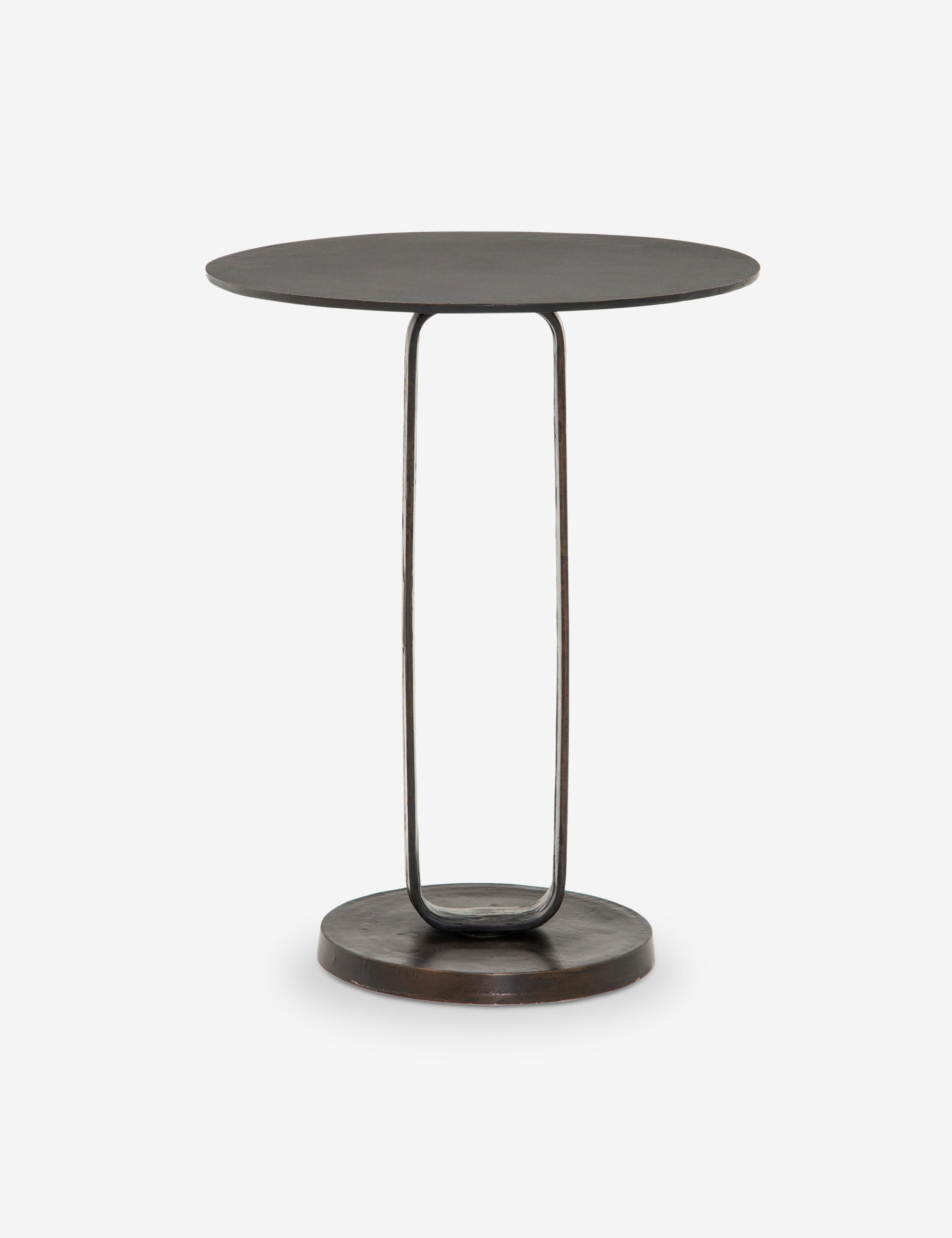 Modern Alethea Indoor Outdoor Side Table - Small Accent Table for Living Room, Patio, or Bedroom - Weather-Resistant & Stylish End Table for Home Decor