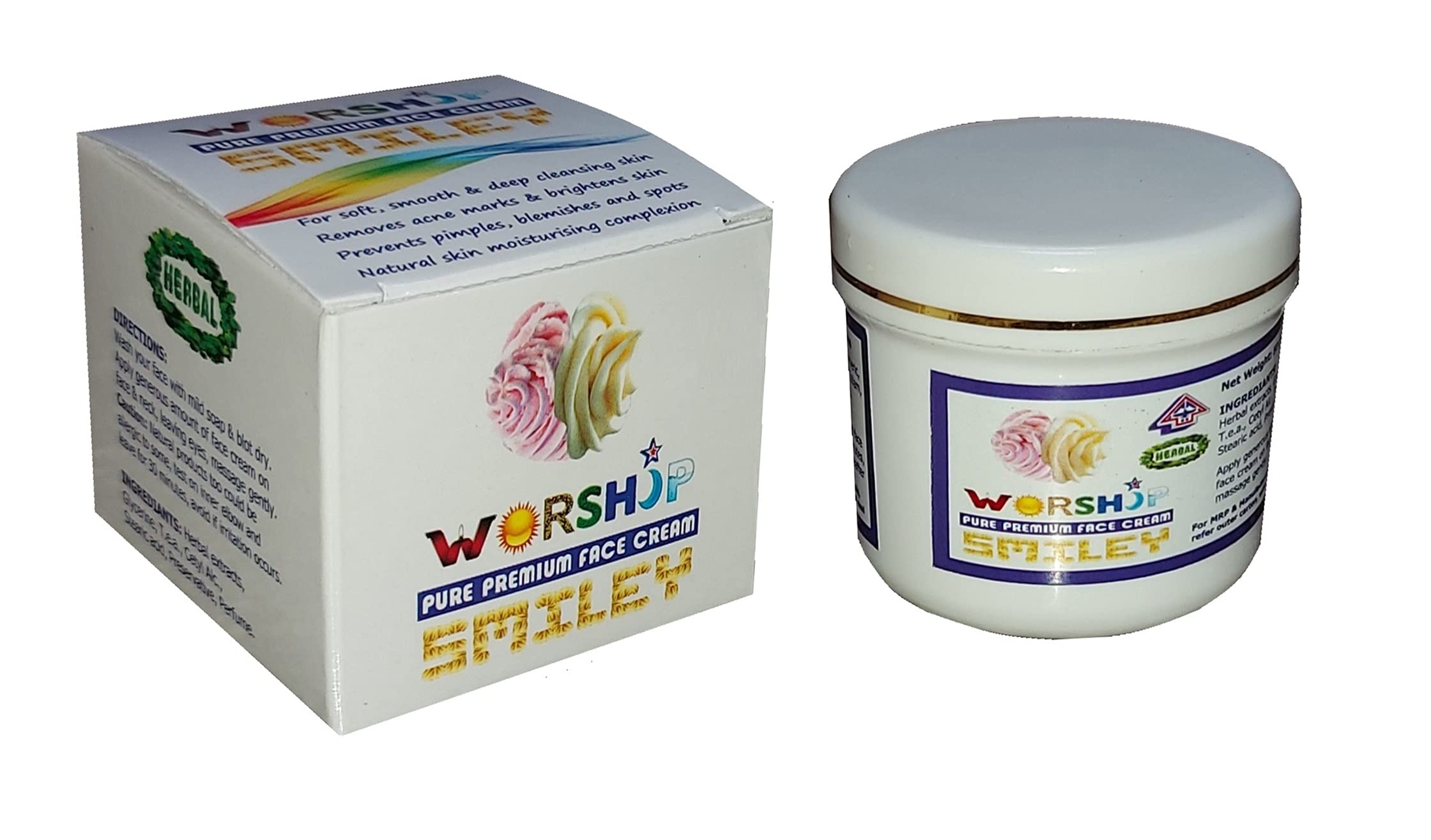 Worship Herbal Face Cream - Natural & Organic Skincare for Women (Pack of 2) | Daily Moisturizer for Dry & Sensitive Skin
