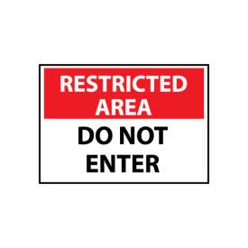Restricted Area Plastic Sign - Do Not Enter (Pack of 5) for Construction Sites & Hazard Zones | RA7RB Safety Warning Signs