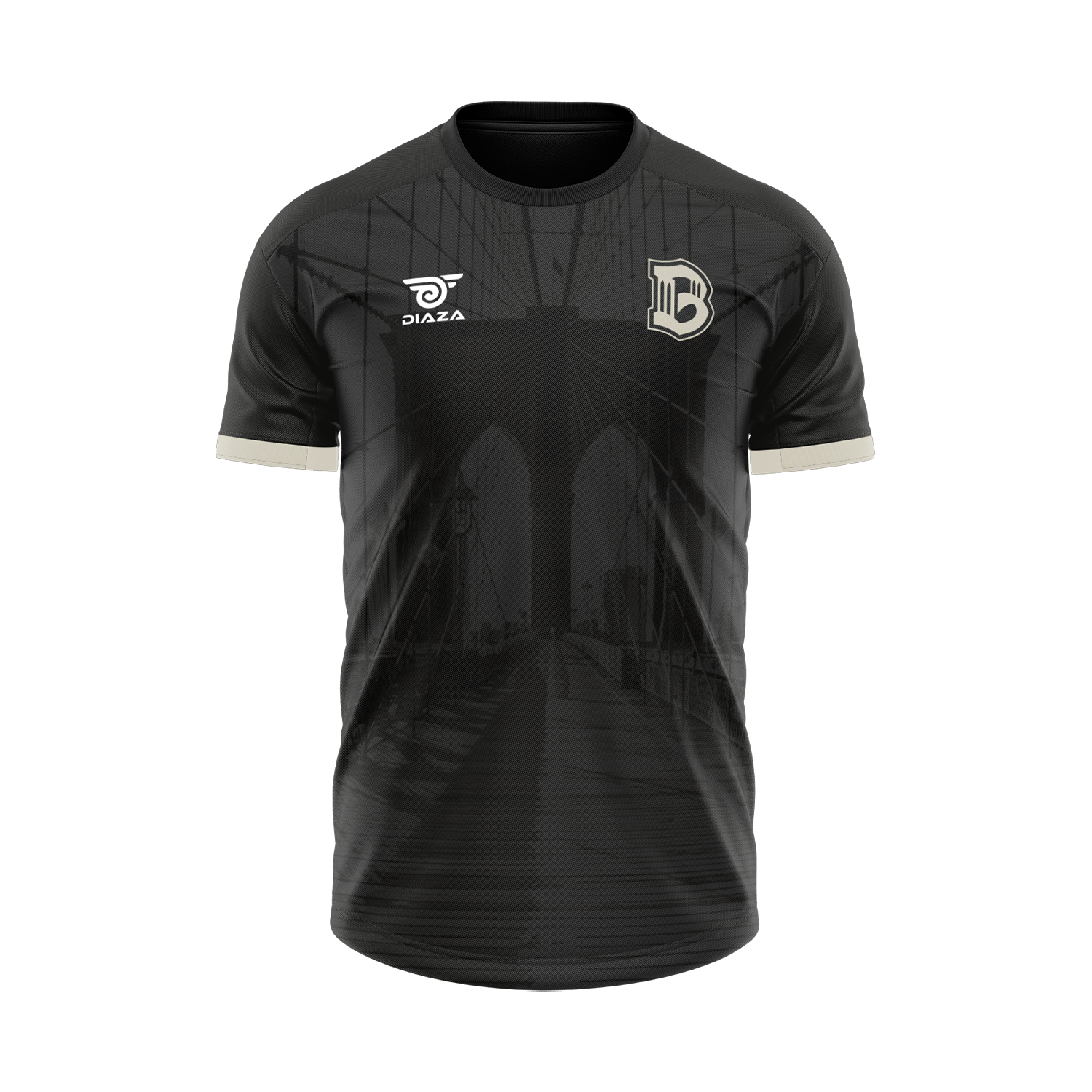 Brooklyn FC Unisex Training Black Bridge Jersey - Comfortable Soccer Jersey for Men & Women - Perfect for Training, Matches & Casual Wear