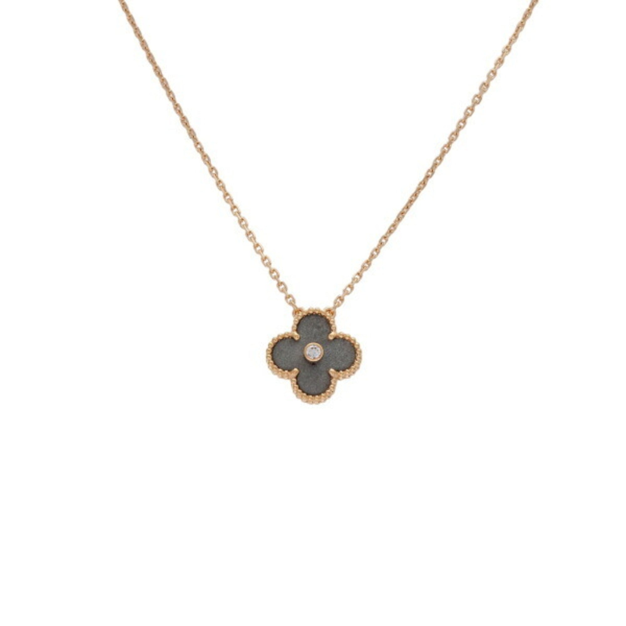 Alhambra Rose Gold Necklace for Women - 18K Gold Plated Pendant Jewelry with Gift Box & Certificate | Perfect for Anniversary, Birthday Gifts & Special Occasions