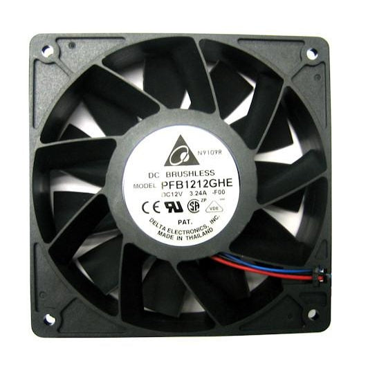 Delta PFB1212GHE-F00 120mm x 120mm x 25mm Extreme High Performance Case Fan - Perfect for PC Cooling, Gaming Rigs, and Server Cabinets