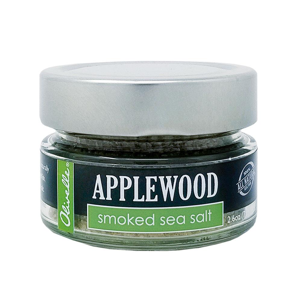 Premium Applewood Smoked Sea Salt - Natural Gourmet Seasoning for Grilling, BBQ & Home Cooking - Adds Rich Smoky Flavor to Meats, Vegetables & More