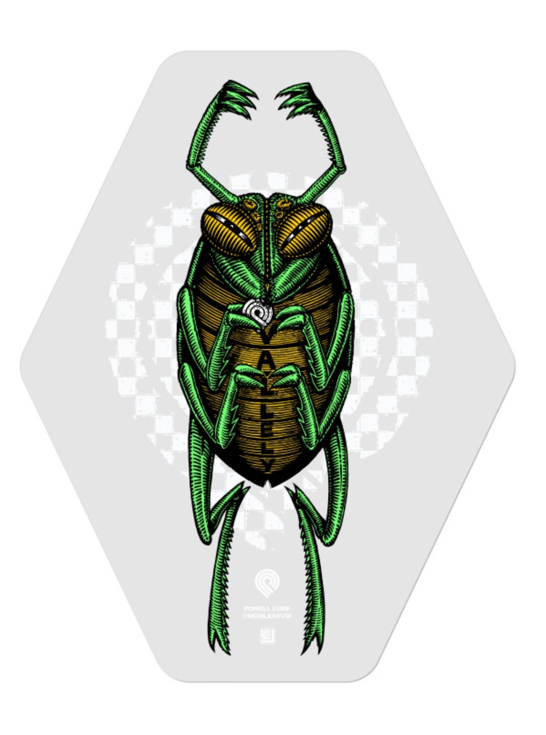 Powell Peralta Mike Vallely BUG Skateboard Sticker - Durable Vinyl Decal for Skateboards, Laptops, Helmets & DIY Projects - Perfect for Skateboarders & Street Art Enthusiasts