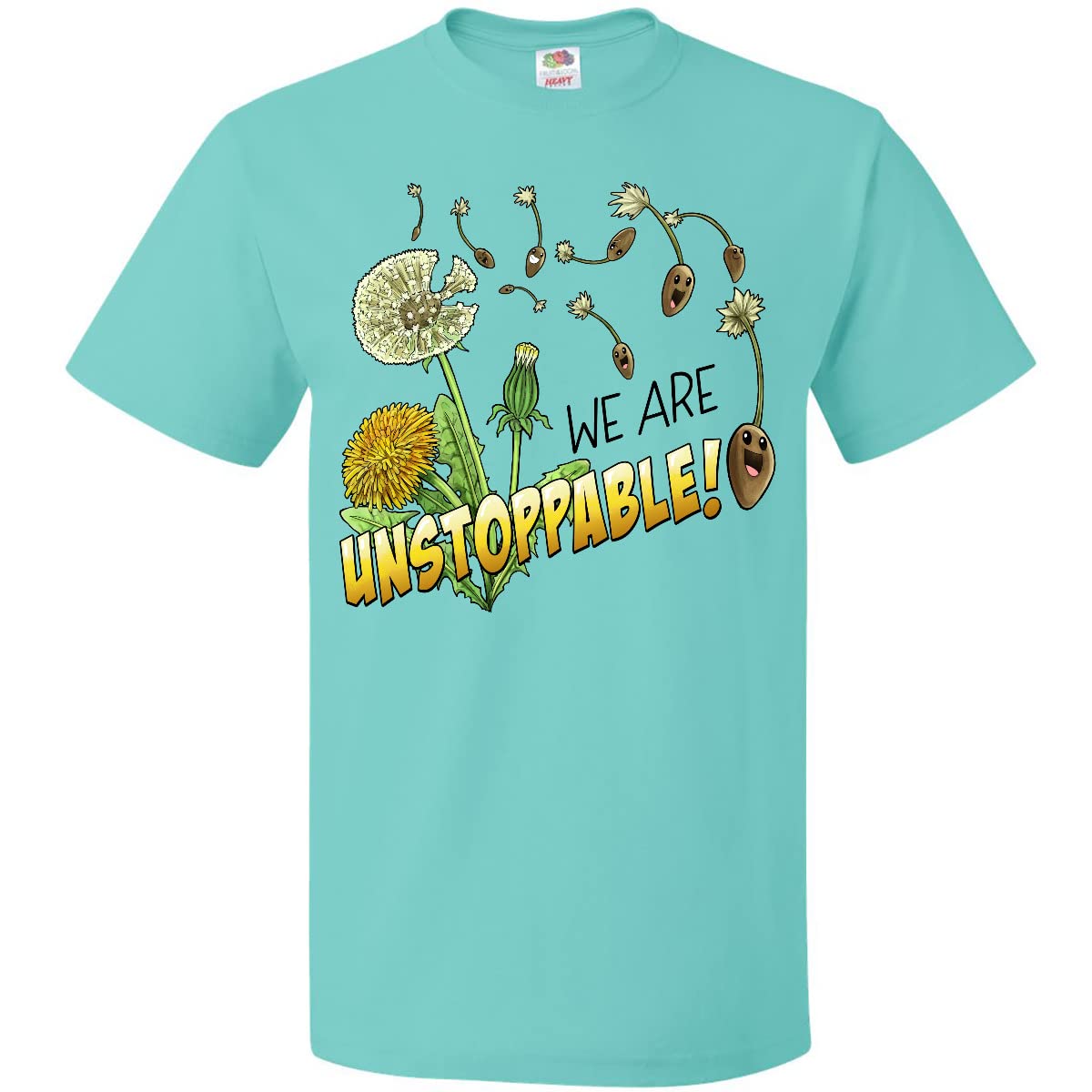 Inktastic We Are Unstoppable Cute Dandelion Seeds Graphic T-Shirt for Women - Soft Cotton Tee for Casual Wear, Outdoor Activities & Everyday Fashion