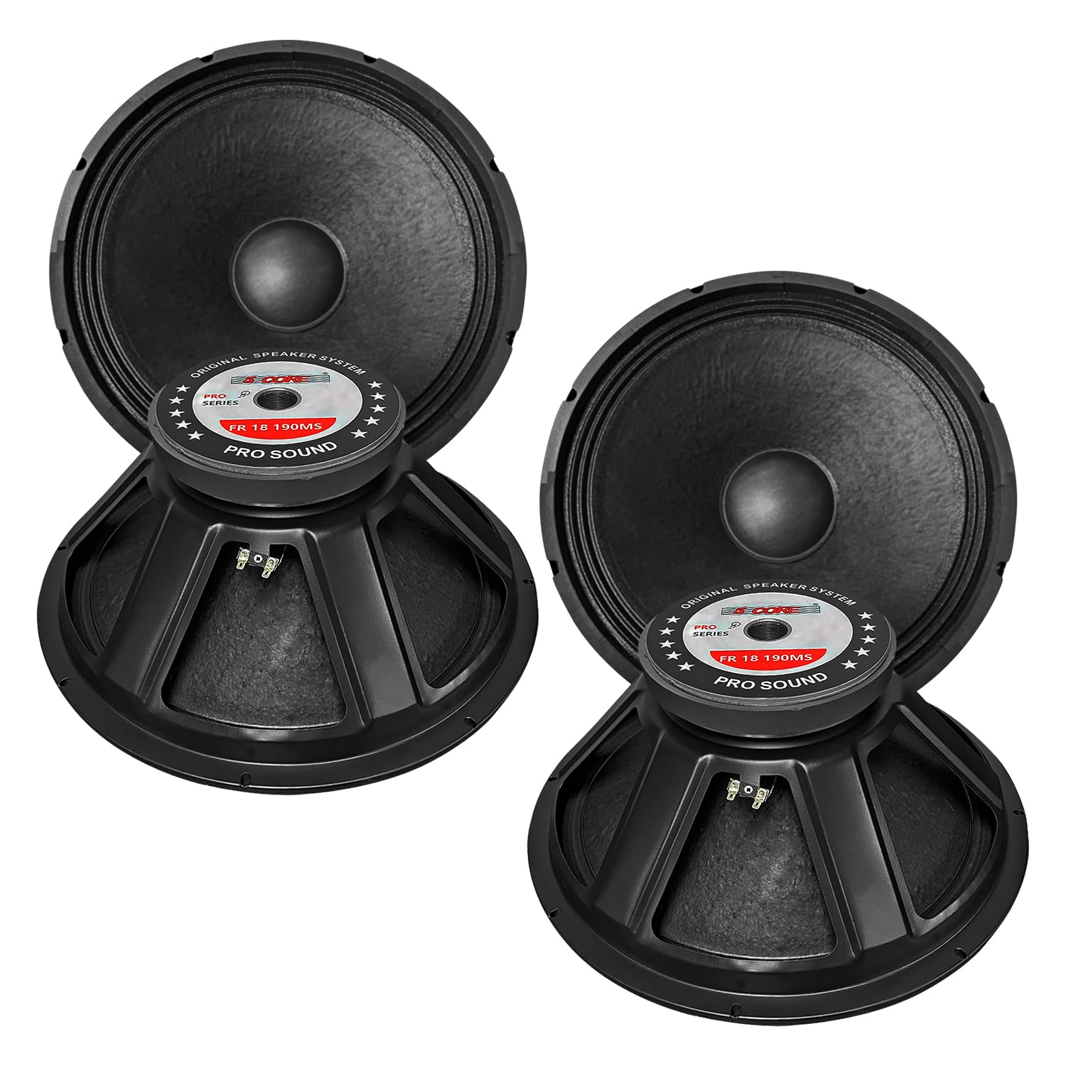 5 CORE 18 Inch 1000W Max Pro Audio Subwoofer Pair - Full Range PA DJ Bass Speakers with 95 Oz Y30 Magnet, 8 Ohm Impedance | Perfect for Live Music, DJ Gigs, and Home Theater Systems
