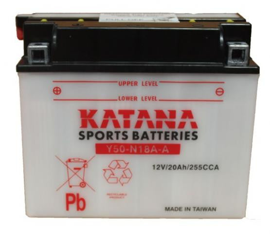 12V 20Ah Y50 N18A Katana Motorcycle Battery - High Performance Replacement for Motorbikes, Scooters & ATVs - Perfect for Long Rides, Off-Road Adventures & Daily Commuting