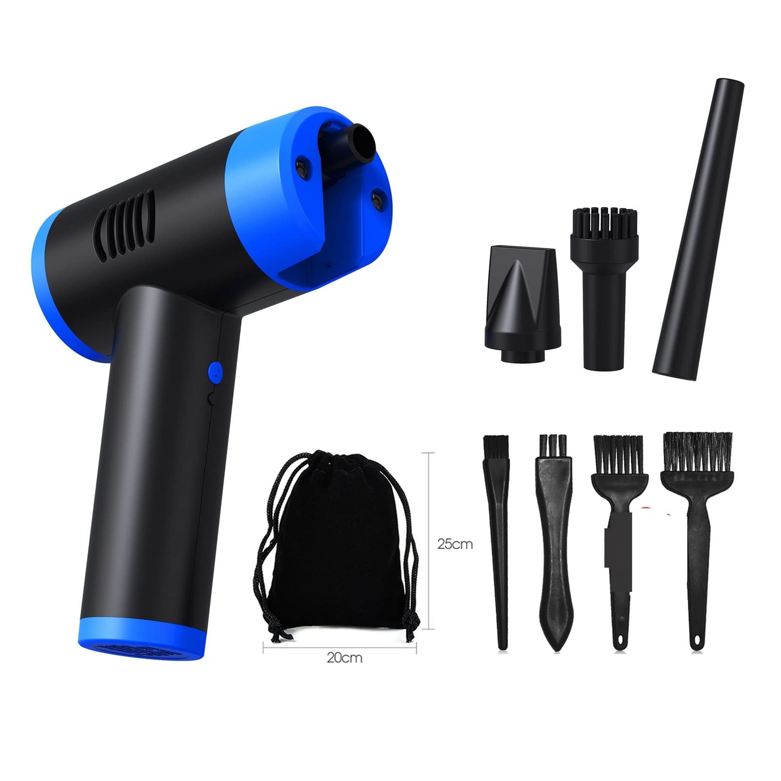 Rechargeable Cordless Air Duster - Electric Air Blower for Computer Keyboard Cleaning | Handheld Electronics Cleaner for PC, Laptop, Car & Home | Dust Removal Tool for Office, Gaming Setup & Workspace