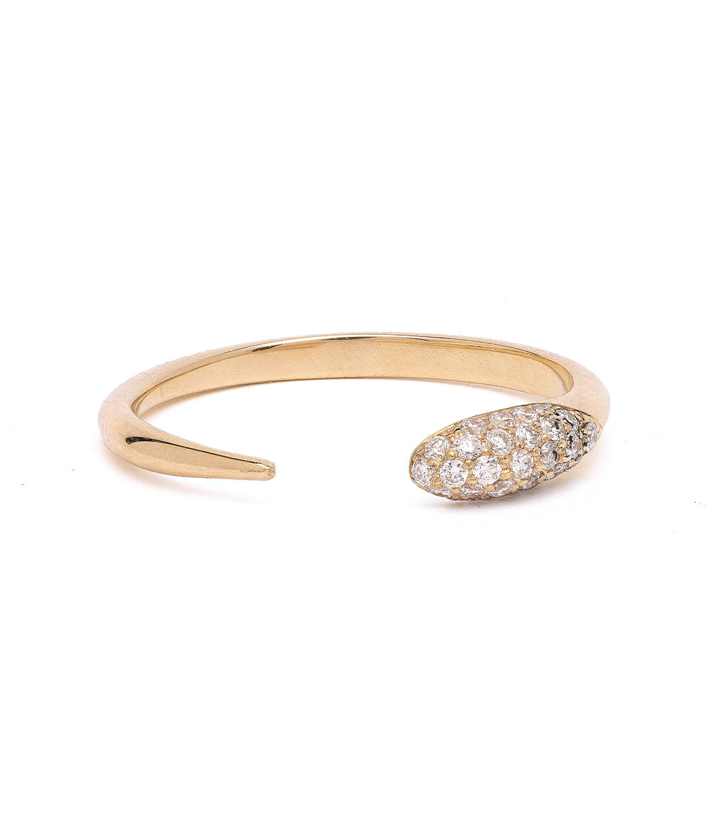 14K Gold Diamond Open Nesting Band Comet Ring for Women - Elegant Stackable Wedding Ring Set, Perfect for Engagement, Anniversary & Everyday Wear