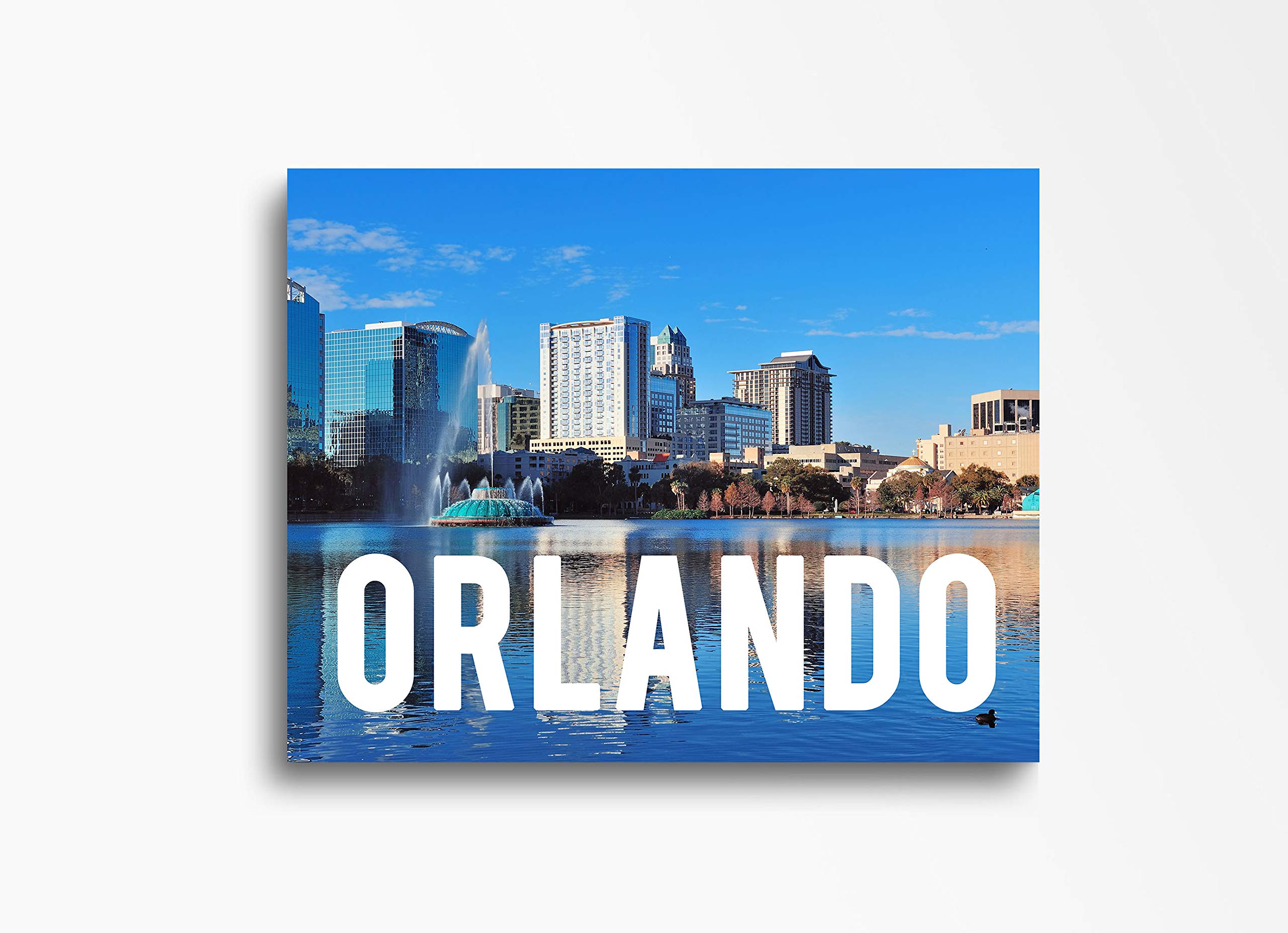30x40in Orlando Downtown Skyline Canvas Wall Art - Modern Cityscape Painting for Home & Office Decor | Perfect for Living Room, Bedroom, Kitchen & Workspace | Ready to Hang Canvas Wall Decor