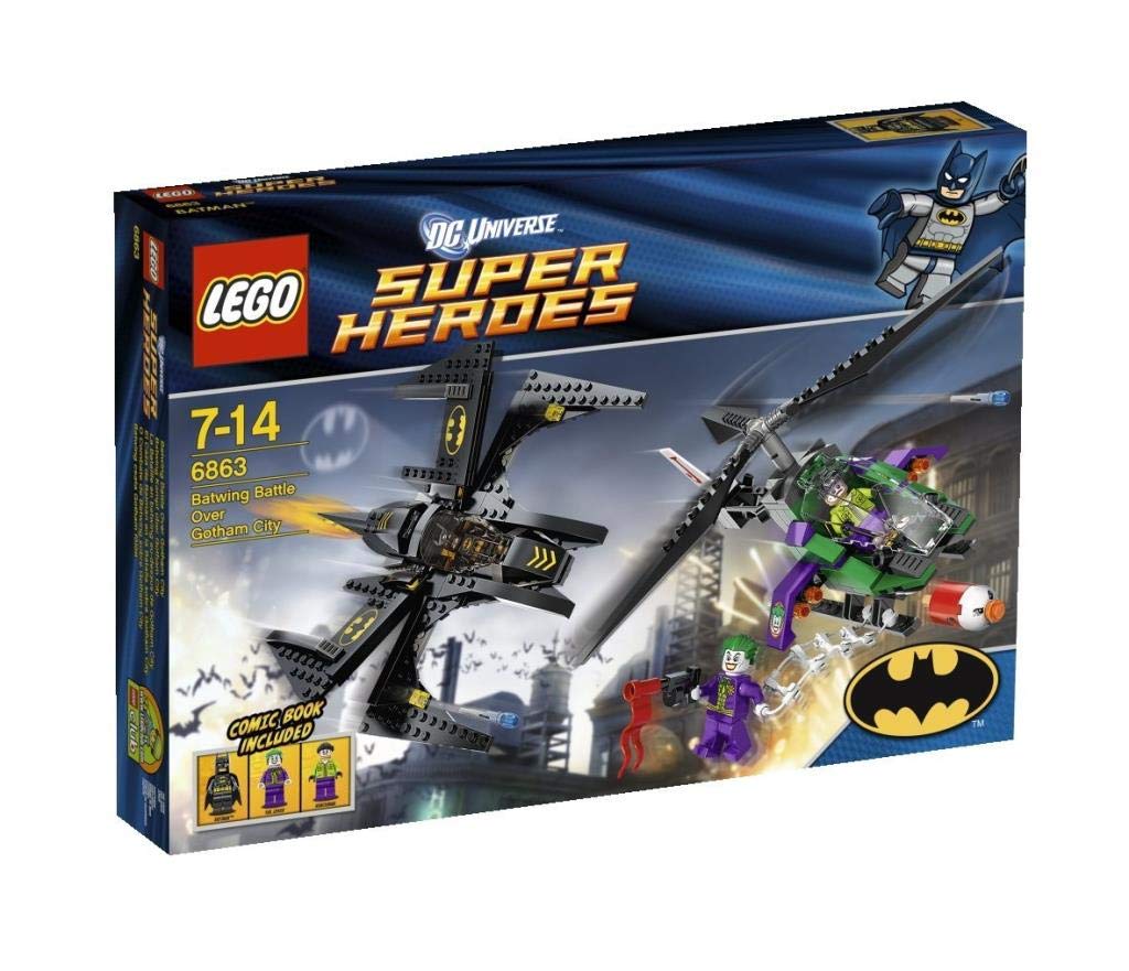 LEGO Super Heroes Batwing Battle Over Gotham City Building Set 6863 | Batman Toy for Kids & Collectors | Creative Play & Display for Superhero Fans