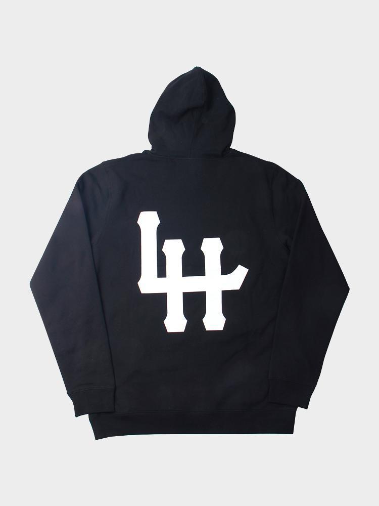 LH Big Logo Hoodie for Men & Women - Black Pullover Sweatshirt for Casual Wear, Street Style & Winter Comfort