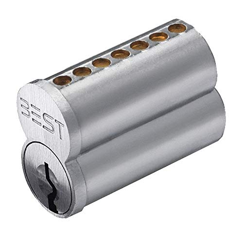 Best Interchangeable Core Lock Cylinder - Satin Chrome Finish, 7-Pin Security for Home & Business Use - Ideal for Door Locks, Cabinets, and Mailboxes