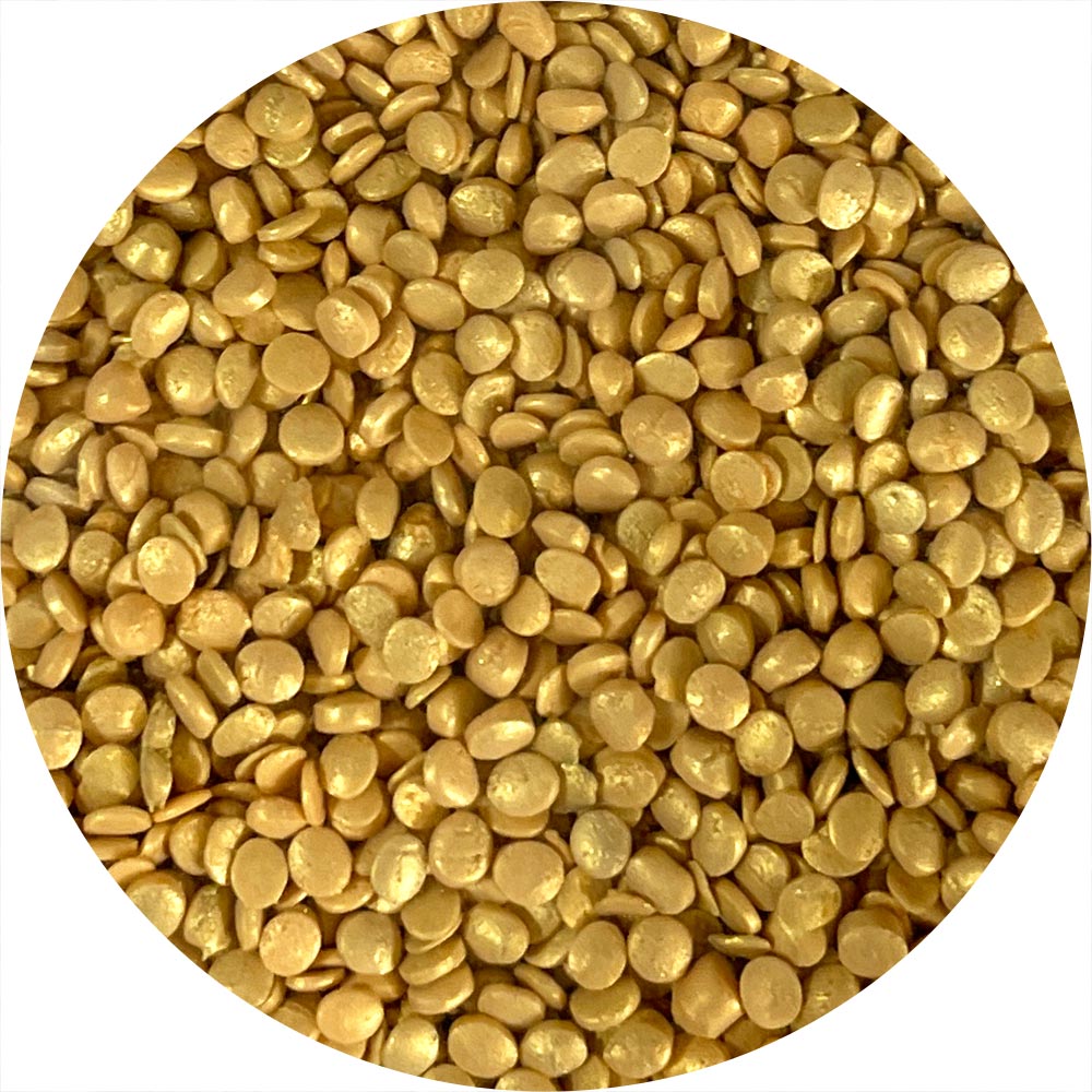 DecoPac Gold Confetti Quins - 19.5oz Tub | Edible Cake Decorations for Birthday, Wedding & Party Cakes